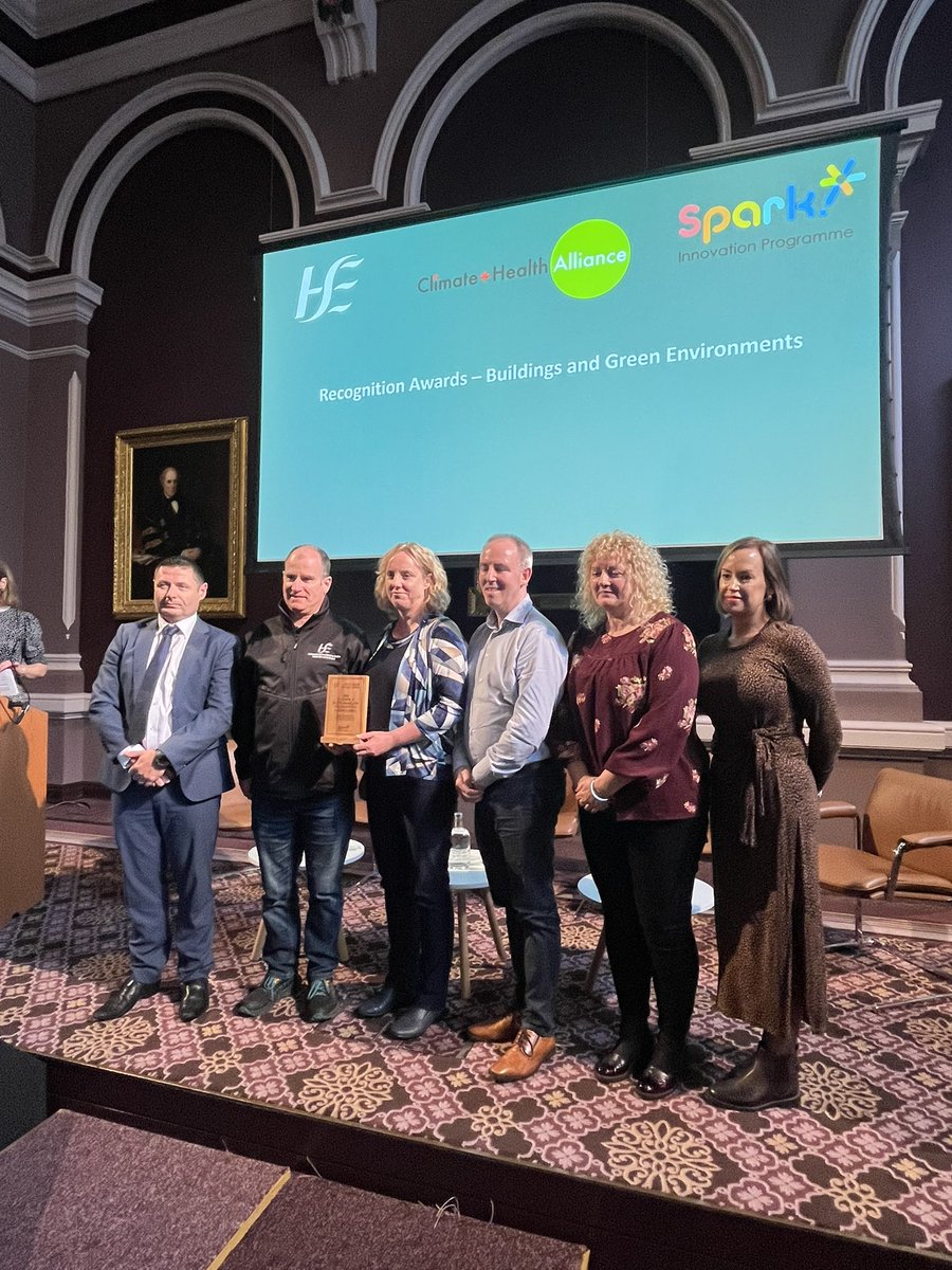 ClimHealthIre's tweet image. Well done to the runner up of Recognition Awards for Sustainable Buildings and Green Environments, North Dublin Mental Health Service and St Joseph&apos;s Intellectual Disability Service.
 
#ClimateHealth – The Time is Now
 
@HSELive @ClimHealthIre @ProgrammeSpark @crowley_philip