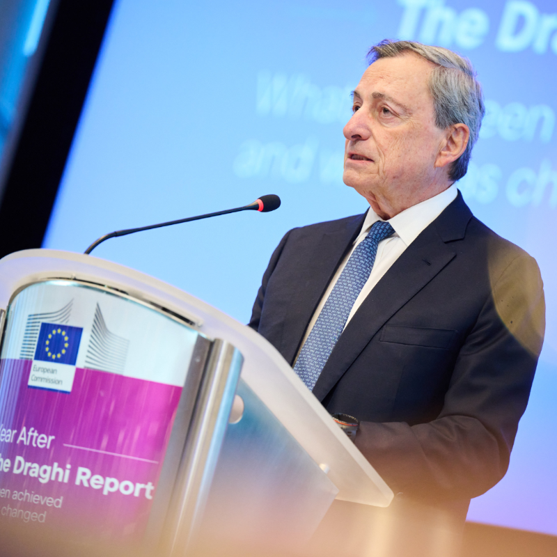 EU_Commission's tweet photo. "This is what the people of Europe expect from us.
They expect our democracy to decide, act and deliver.
And I know that Europe can make it."
— President @vonderleyen

A year ago Mario Draghi presented his competitiveness report.

We are delivering, turning promise into action ↓