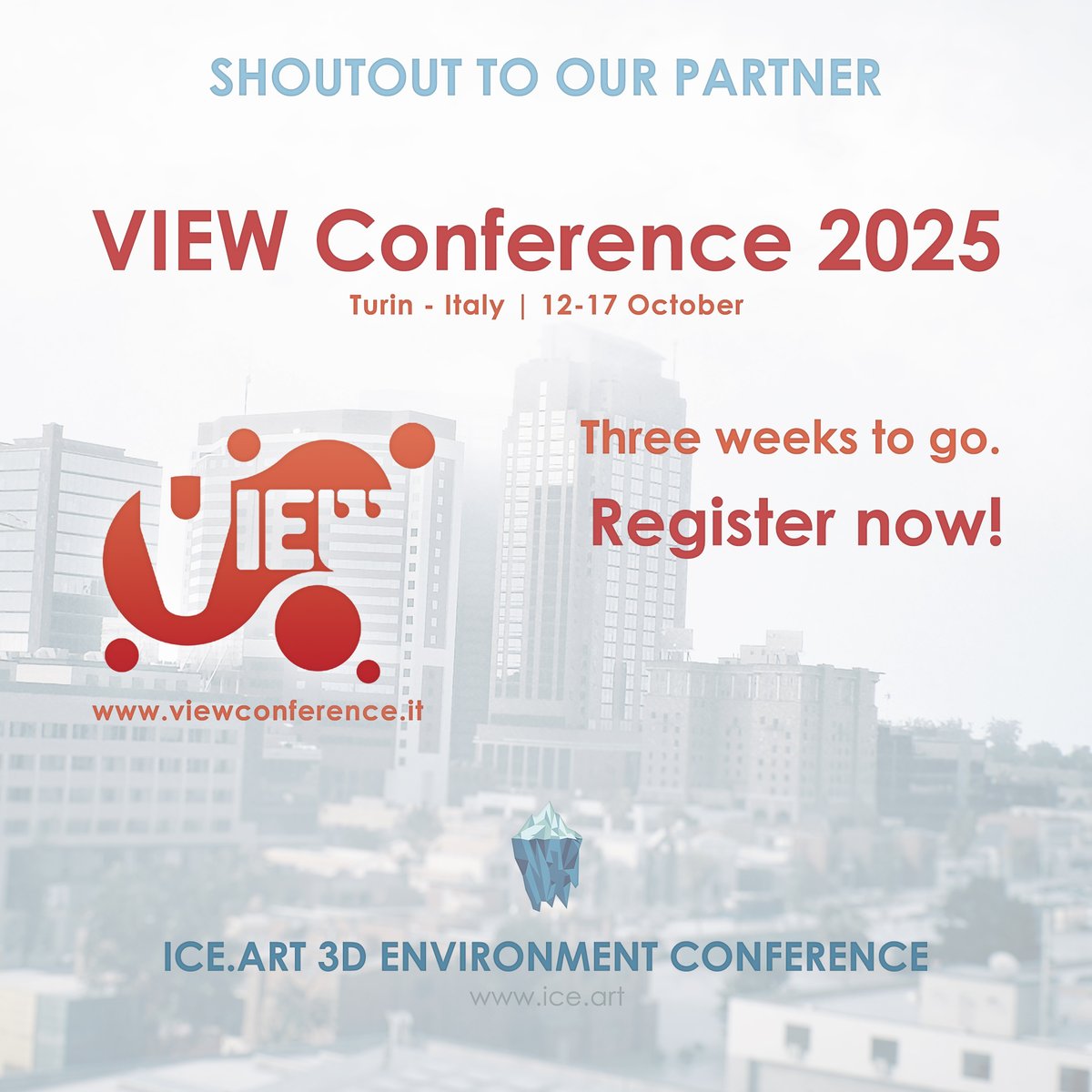 IceConference's tweet image. The next VIEW Conference is coming up fast. 3 weeks to go!
viewconference.it

#view #viewconference #vfx #games #3denvironment #art #passion
@ViewConference @to_megutierrez @mattb3d