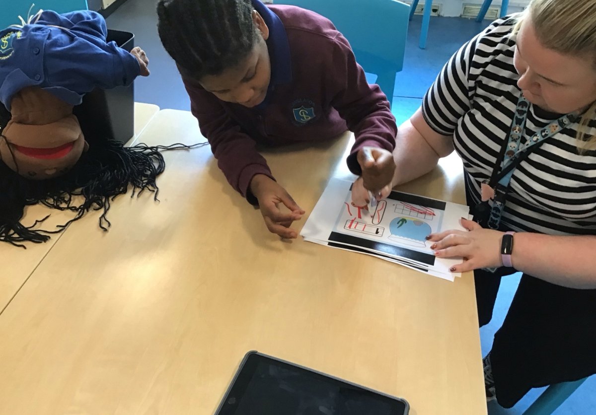 Linthaugh have 2 new friends - Mr Munch and Number Norma - to help them learn numbers and letters. They used the <a href="/Bitsboard/">Bitsboard</a> app to help trace the numbers and letters with hand under hand support from staff, giving the children control over their hand movements.