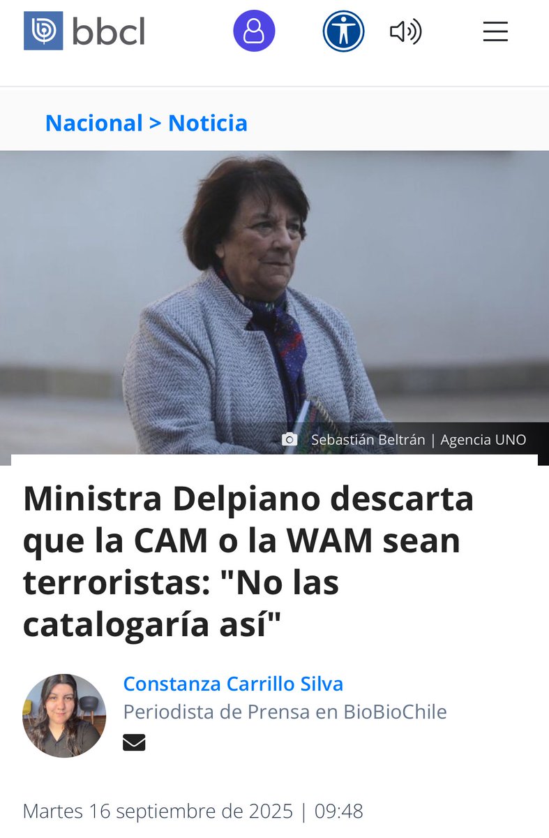 Es absolutamente inaceptable que la ministra de Defensa minimice la gravedad de los hechos cometidos por la CAM y la WAM. La violencia que estas organizaciones ejercen contra ciudadanos, comunidades y fuerzas del Estado es terrorismo y negarlo es una falta de respeto a las