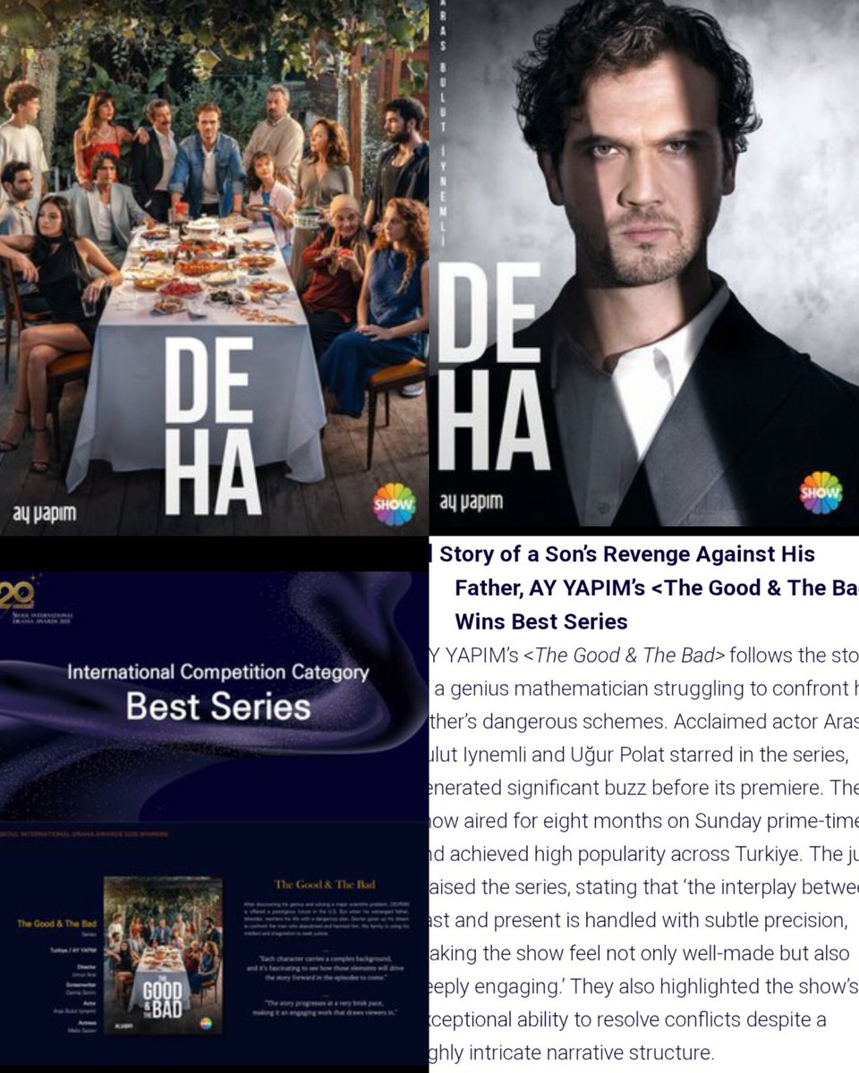 NazzaSheikh1's tweet image. Ayyapım Series Deha won the THE BEST SERIES  2025 award at SEOUL International award 🏆
Congratulations the entire team specially to Genius Actor Aras Bulut Iynemli🏆
#Dehs
@Aras_B_iynemli
#ArasBulutIynemli