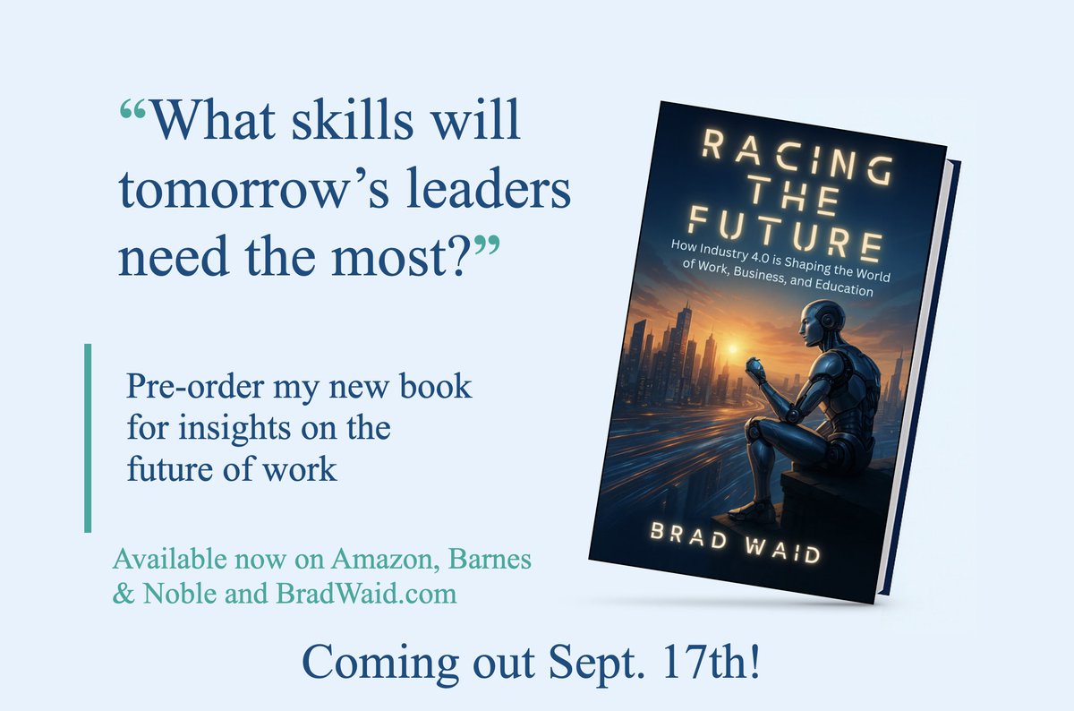 Techbradwaid's tweet image. My new book Racing the Future is now available for pre-order!
Explore how Industry 4.0 is transforming education &amp;amp; the future of work.
Amazon ebook - a.co/d/bOmwxUt
Barnes &amp;amp; Noble - shorturl.at/cWPR2
Brad Waid - shorturl.at/iHmKr

#FutureOfWork  #AI4edu #AI