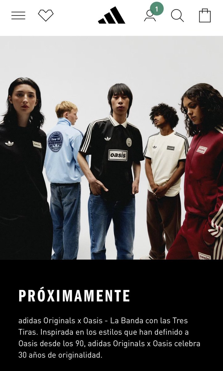 porqueTTarg's tweet photo. "Oasis"

Porque la colaboración entre Adidas y Oasis llegará a la Argentina próximamente. https://t.co/b0Mjm9kmBj