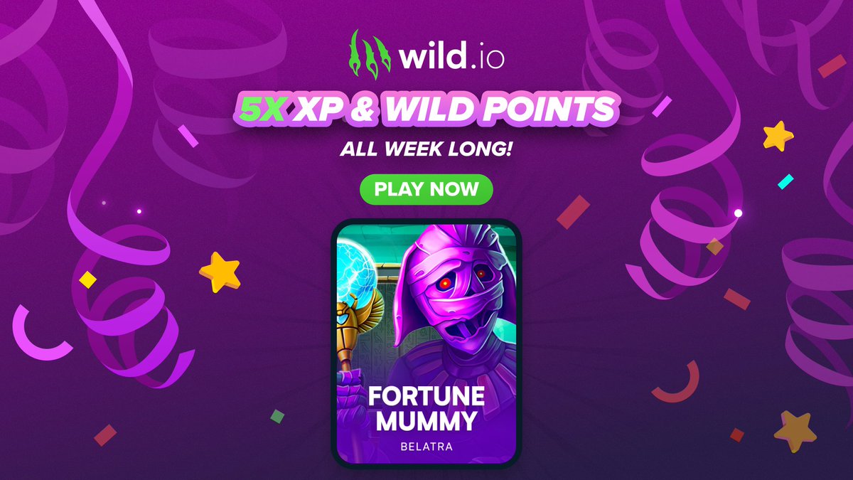 wild_io's tweet photo. 🏺 THE MUMMY AWAKENS. ⚡

This week, Fortune Mummy by @BelatraGames is packing 5X XP & Wild Points.
╰┈➤ https://t.co/Sni0y0vPfI

💬 Who’s unwrapping wins first? Drop a 🧻