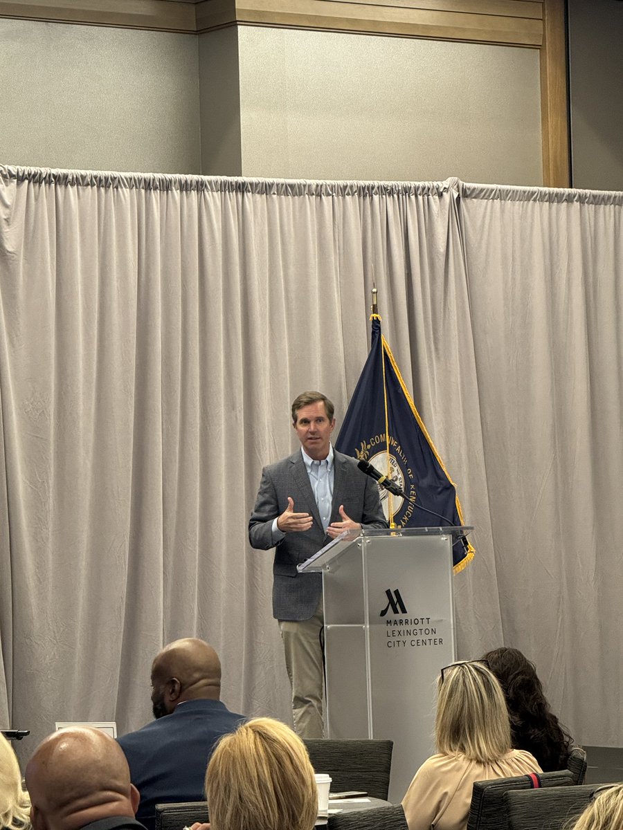 Thrilled to see <a href="/AndyBeshearKY/">Andy Beshear</a> speak at the superintendents conference in Lexington!!!