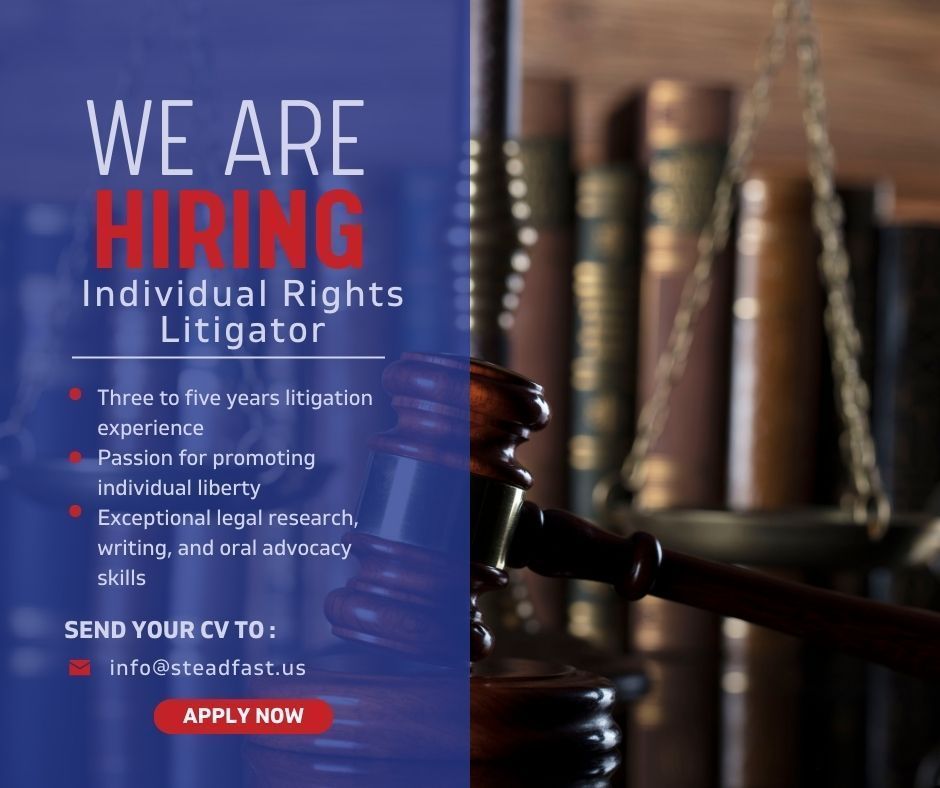Are you ready for more meaningful work?
CIR is hiring an individual rights litigator with a passion for liberty. Learn more: cir-usa.org/individual-rig…