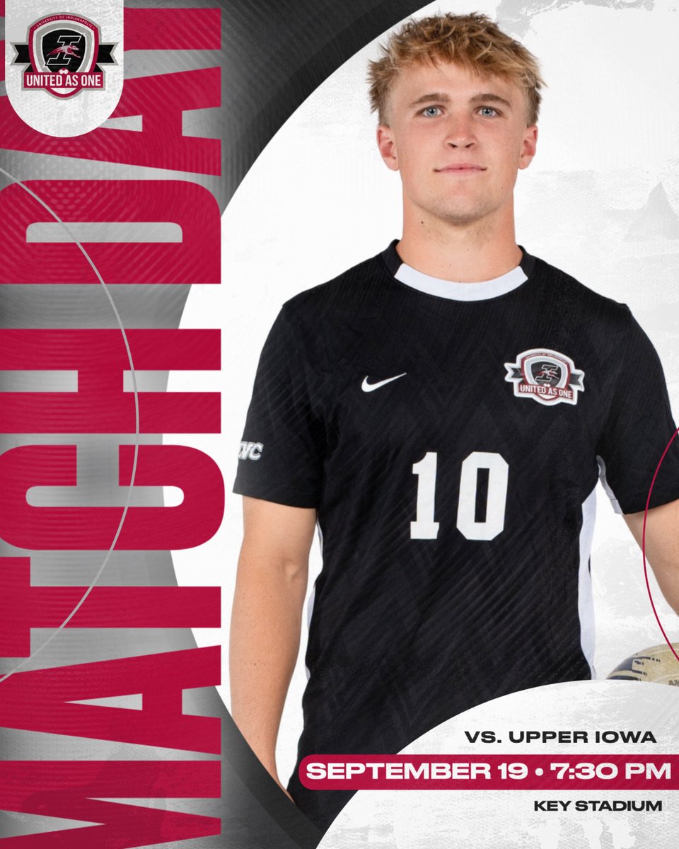 The Hounds look to win their 3️⃣rd in a row today against Upper Iowa! ⚽️

🆚 Upper Iowa
⏰ 7:30 PM
🏟️ Key Stadium
📺 glvcsn.com/uindy/
📊 athletics.uindy.edu/sidearmstats/m…
