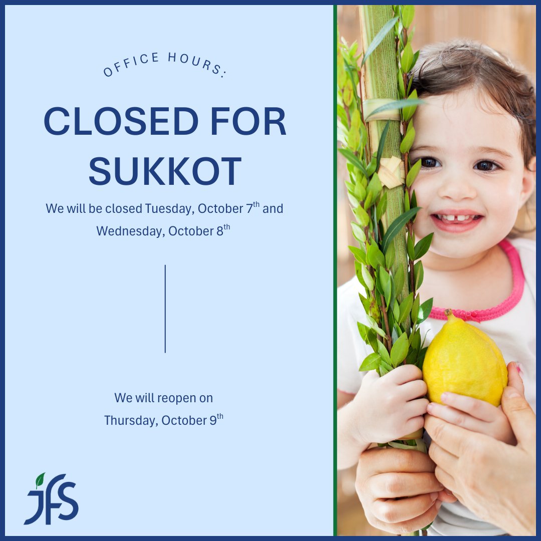 As we celebrate Sukkot, the sukkah reminds us of both vulnerability and resilience—symbols that feel especially meaningful as we approach the first yahrzeit of October 7....

mailchi.mp/jfsneworleans.…