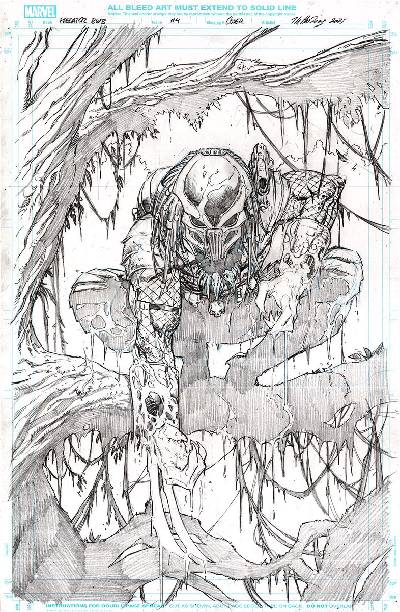 Predator Black white &amp; blood #4 cover for <a href="/MarvelComicsHQ/">Marvel Comics</a> .