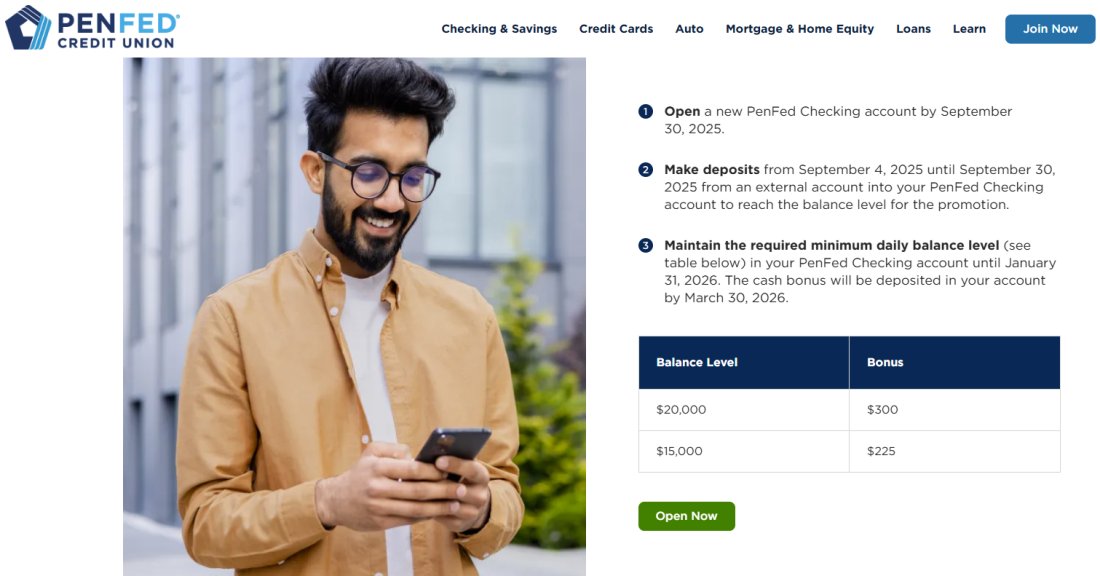 USCCStrategy's tweet image. [Targeted] #PenFed $300 #Checking Bonus by 9/30/25
penfed.org/bonus300