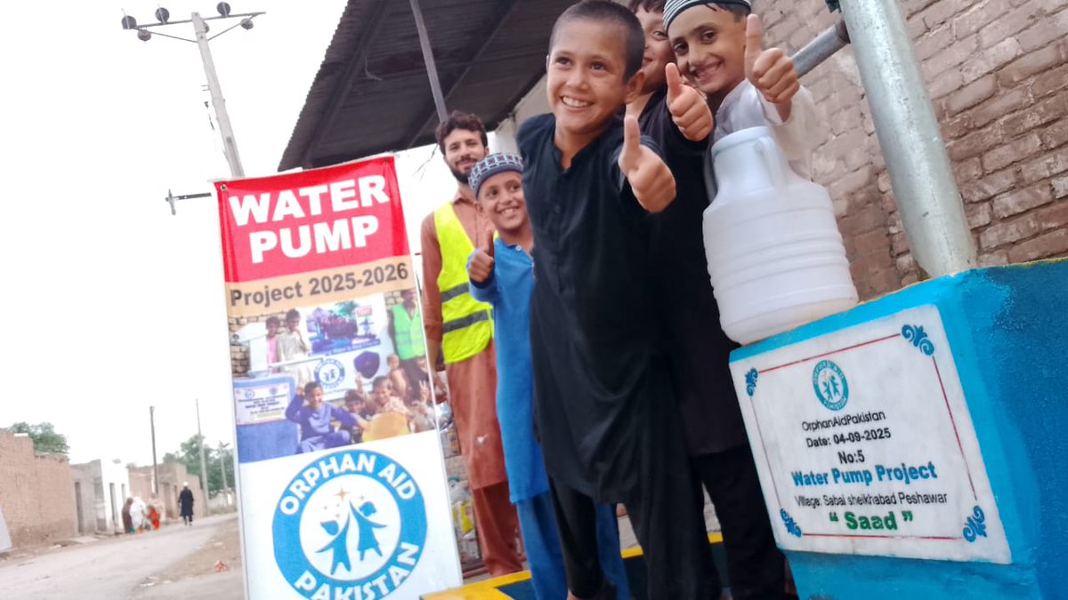 Alhamdulillah!

Another water pump completed, giving life and hope to families in need.
This is a sadaqah jariyah that will keep flowing with blessings.

#cleanwater #OrphanAidPakistan