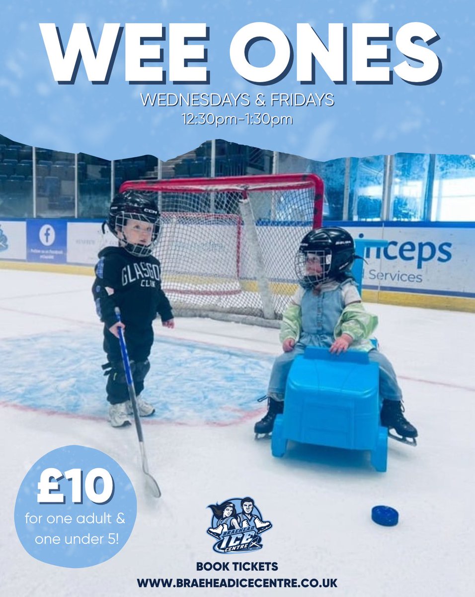👶🏻 | 𝑭𝒓𝒐𝒛𝒆𝒏 𝑭𝒖𝒏 𝑭𝒐𝒓 𝑾𝒆𝒆 𝑶𝒏𝒆𝒔! ❄️

Create magical memories with your under-5s at Braehead Ice Centre! With free skating aids, playful extras and skate hire—your little ones can glide, giggle, and discover the joy of skating ⛸️✨

Every Wednesday &amp; Friday |
