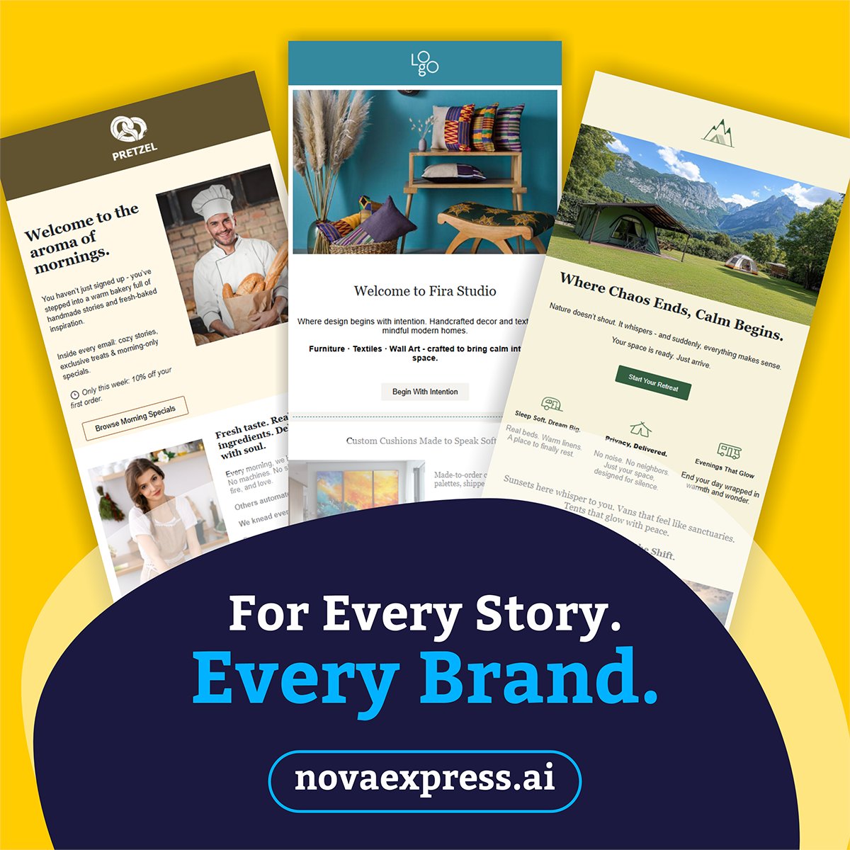 novaexpress_ai's tweet image. A brand’s story isn’t what you say. It’s what people remember.

From the first email to the final click, every detail shapes the experience.

Nova Express helps turn your campaigns into stories worth reading.
👉novaexpress.ai

#NovaExpress #EmailMarketing #AICopywriting