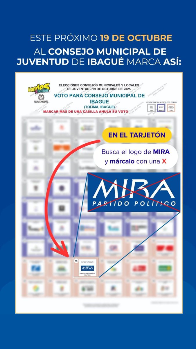 NancyHelen30712's tweet photo. 🗳️❓ ¿No sabes cómo votar?
👉 Te dejo esta información que es muy importante…
💙 Marca MIRA y haz parte del cambio. ✨ https://t.co/LeAmXkRqgG