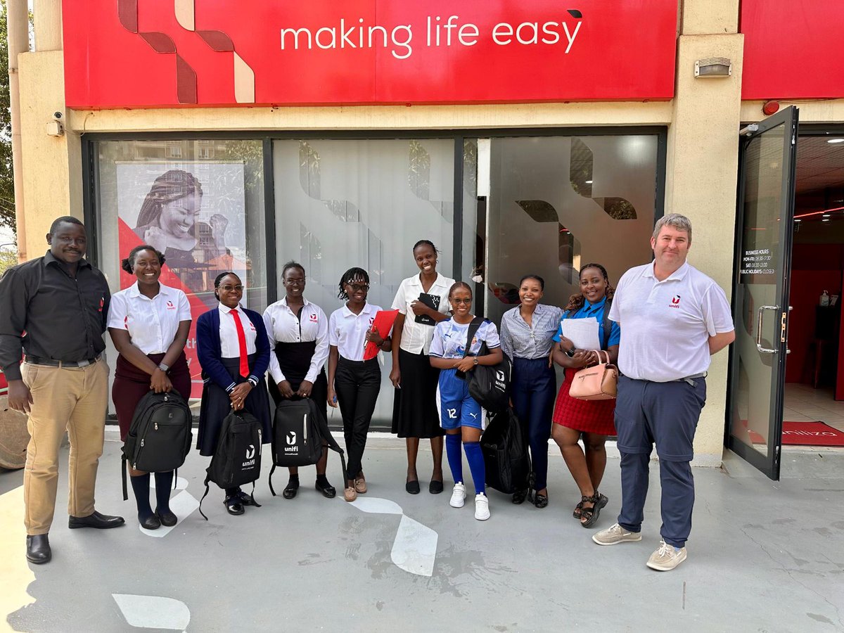 UnifiUg's tweet photo. Its back to School at Unifi. Today our staff dressed up for back to School Week. Visit any nearest Unifi branch this week and stand a chance to win a School bag. #Unifi #BackToSchoolWeek #PopandWin. https://t.co/vXbl012jAR