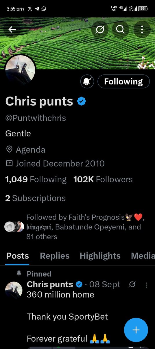 ifemismiles's tweet photo. @twitgameboy @Puntwithchris Done boss ✅✅✅ 
Wit notification turned on https://t.co/MVCHteODye