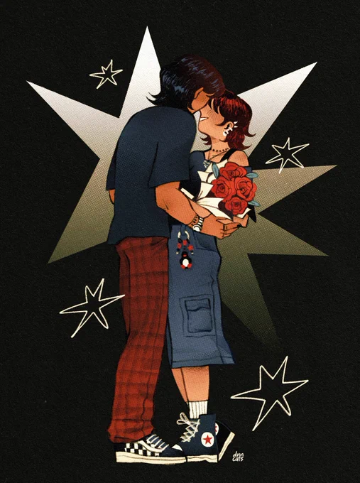 celebrated 6 yrs with my bf last week <3 adding another one to my yearly anniv art pile