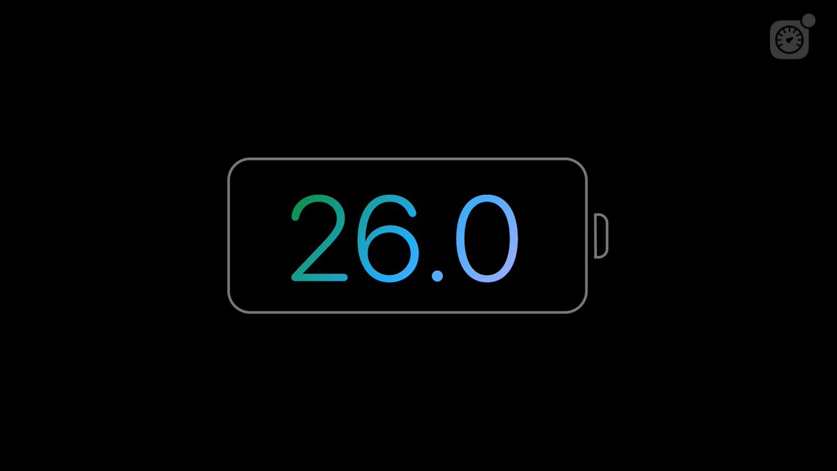 iSpeedtestOS's tweet photo. iOS 26.0 Battery Test:
On my A15 device (13 mini), there was a slight increase in battery life (+0.19%) compared to iOS 18.5.

Results may vary depending on usage, battery health, and other factors. Please see the tweet below for some remarks.

#iOS185 #iOS26 #Battery https://t.co/V3T1K6mEAe