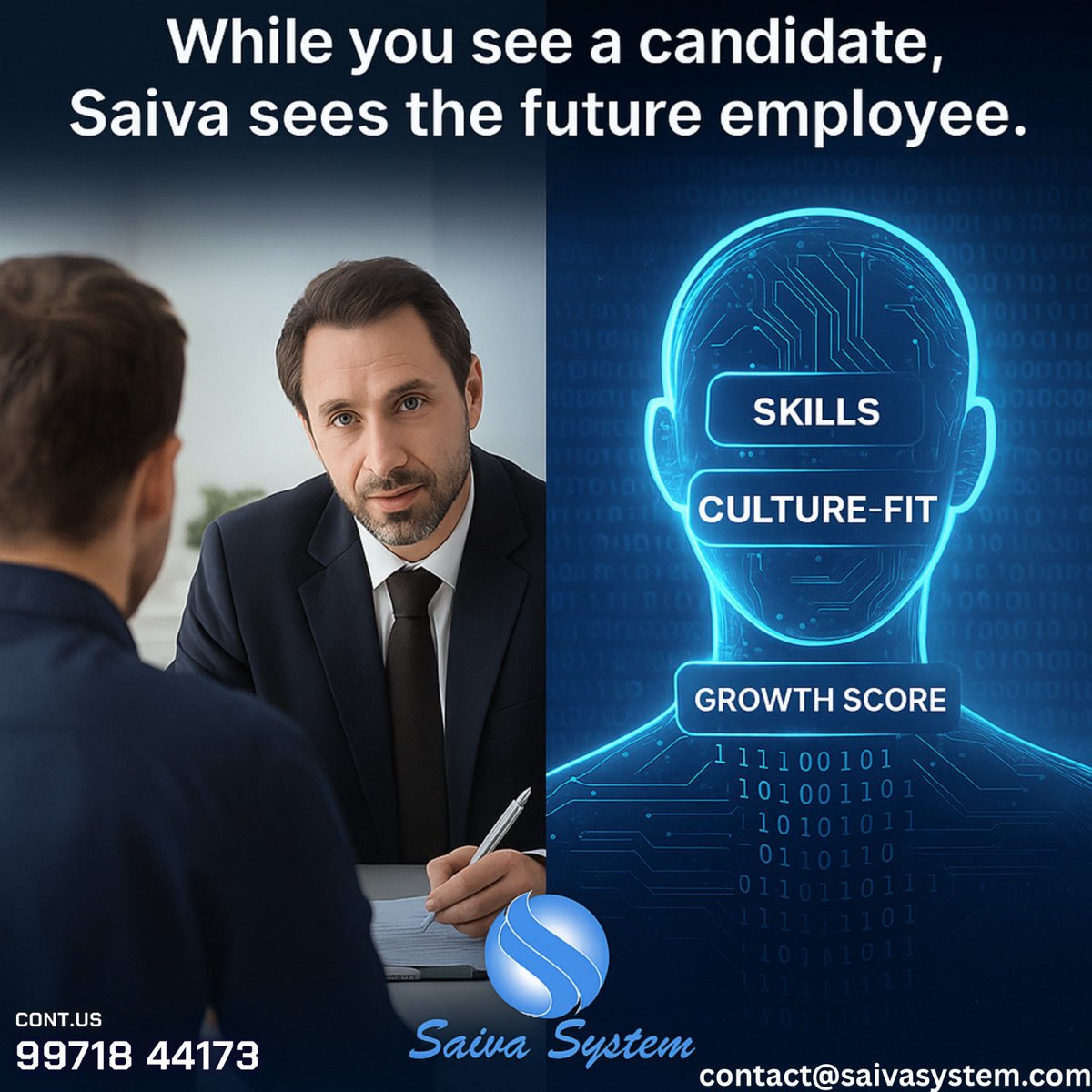 saivasystem's tweet image. 🔍 Beyond Resumes, Towards Real Potential 🚀
While you see a candidate, Saiva sees the future employee – skills, culture-fit, and growth potential.

#FutureOfHiring #SmartRecruitment #TalentAnalytics #SaivaSystem #NextGenHiring #CultureFit #GrowthScore #SkillsMatter