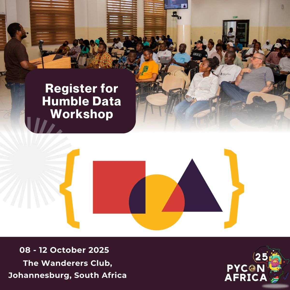 pyconafrica's tweet image. 🐍 Beginner’s Day at #PyConAfrica2025 is all about spreading the love for Python!