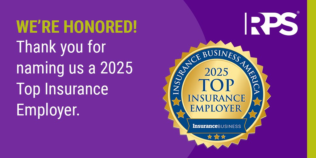 RPS is tops! We’re honored to be named a 2025 Top Insurance Employer by Insurance Business America, a list celebrating companies exemplifying workplace excellence across the industry. okt.to/jaVqo8
#MyRPS