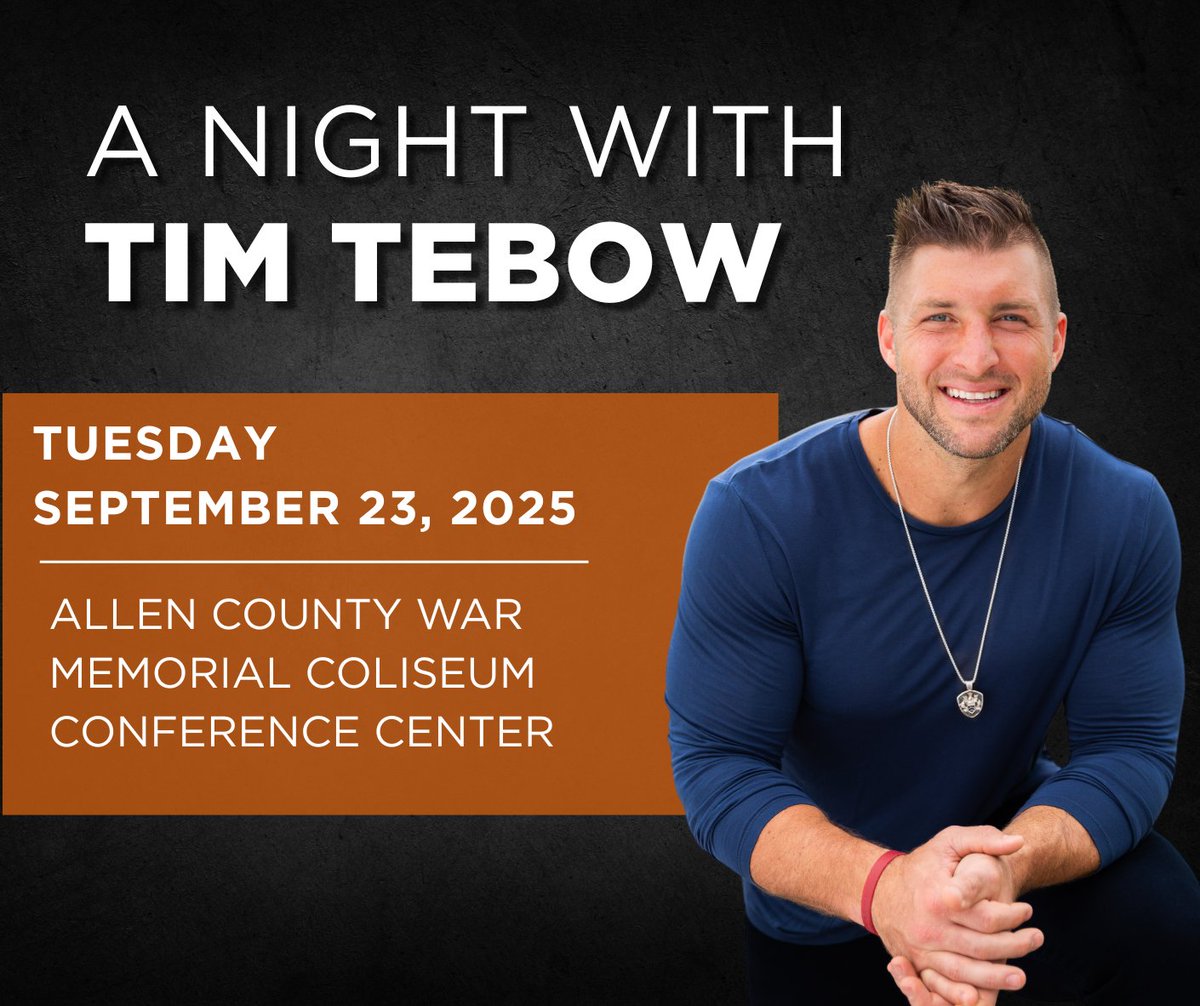 Change4GoodRM's tweet photo. 📣A Night with Tim Tebow Event is one week away! Thank you to all who registered for the event. We can't wait to see you, our sponsors, and their guests at A Night with Tim Tebow. https://t.co/wcYE7g4I4s