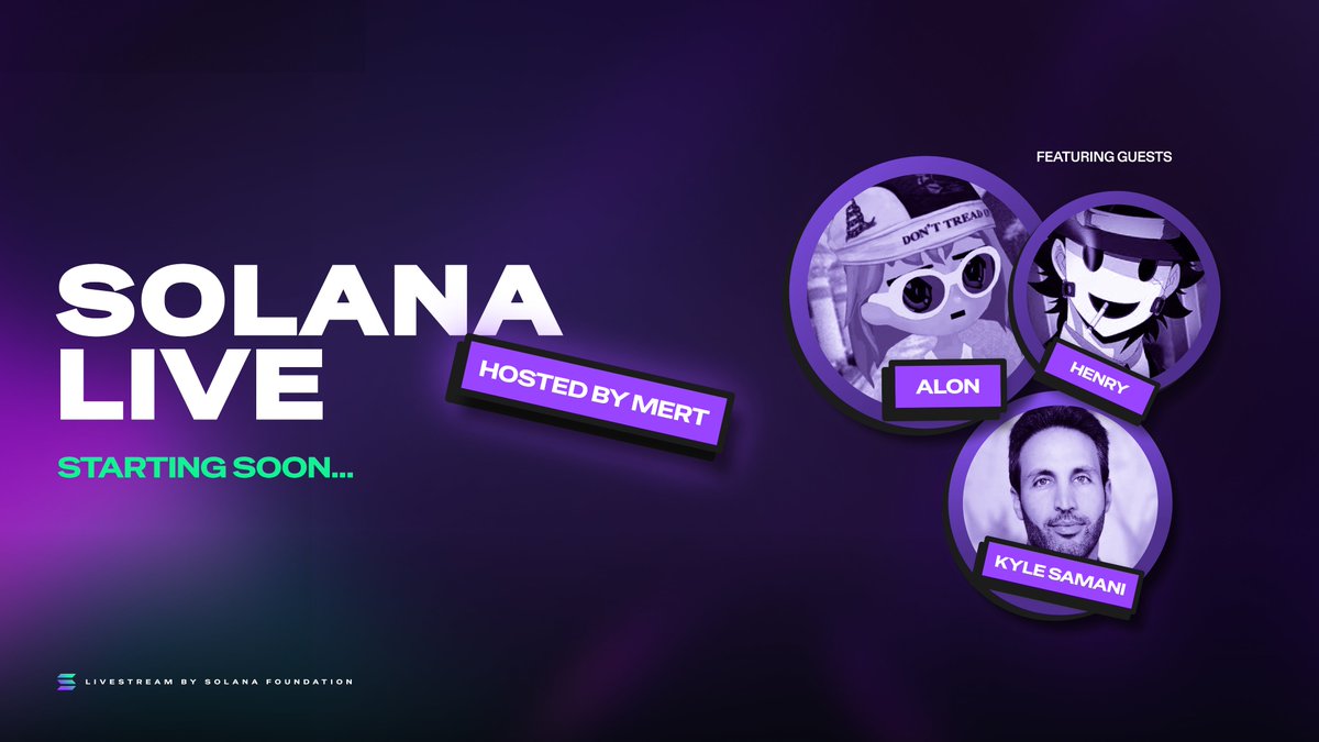 solana's tweet image. 1 hour to go...