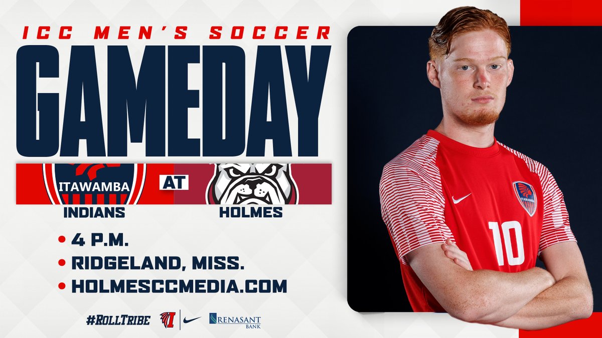 #ICCMSC GameDay!
⚽ at Holmes
🕓 4 p.m.
📍 Ridgeland, Miss.
📺 HolmesCCMedia.com
🏹 #RollTribe