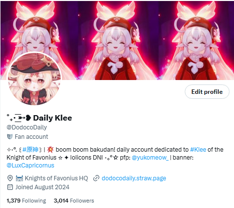 ˚₊· ͟͟͞͞➳❥ Daily Klee tweet media