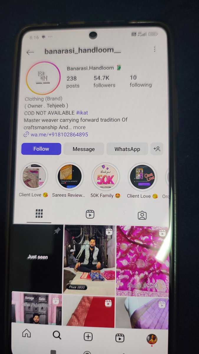 Hey Guys please do not order from this page on insta..not only this they are having hundreds of pages its totally fake. #Banarasi_Handloom_