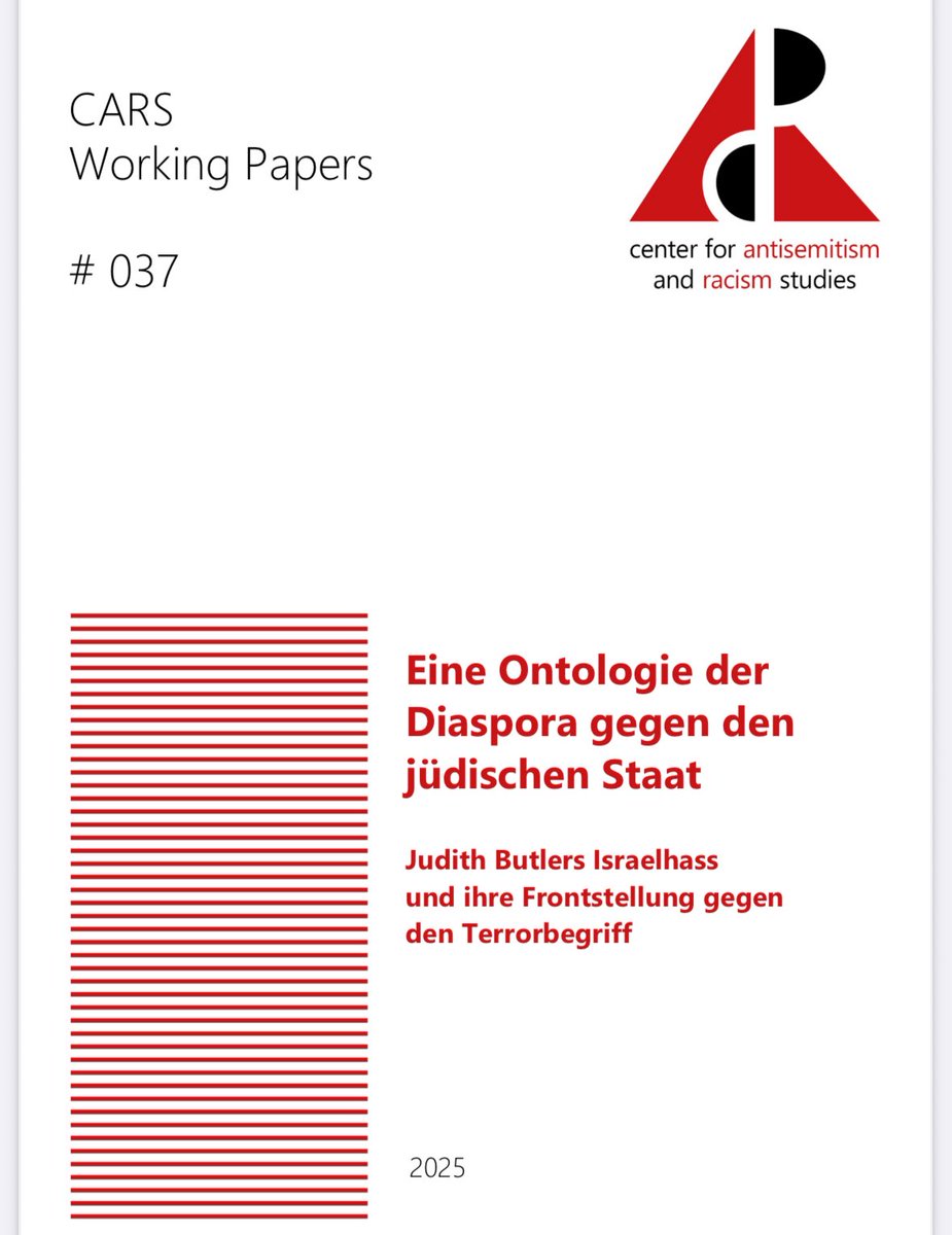 Centrum für Antisemitismus- & Rassismusstudien (@carskatho) on Twitter photo Heute ist Beitrag 037 unserer Reihe „Working Papers“ erschienen. Alex Gruber, Politikwissenschaftler aus Wien, Redakteur der Zeitschrift „sans phrase“ und Chefredakteur von <a href="/MENA_WATCH/">Mena-Watch</a>, schreibt über den Antizionismus von Judith Butler
kidoks.bsz-bw.de/frontdoor/deli… Heute ist Beitrag 037 unserer Reihe „Working Papers“ erschienen. Alex Gruber, Politikwissenschaftler aus Wien, Redakteur der Zeitschrift „sans phrase“ und Chefredakteur von <a href="/MENA_WATCH/">Mena-Watch</a>, schreibt über den Antizionismus von Judith Butler
kidoks.bsz-bw.de/frontdoor/deli…