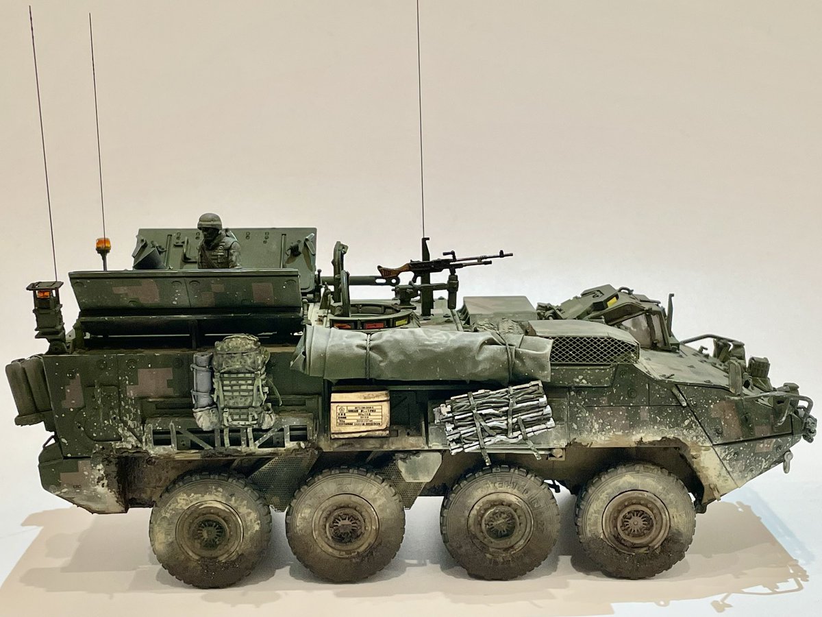 junjun_1944's tweet image. #プラモデル
#戦車
#scalemodel
25式機動120mm迫撃砲
陸自がストライカーを採用したら…?
というIFで制作しました!
パーツ大量でしたが、意外に作りやすかったです(トランペッター製)。