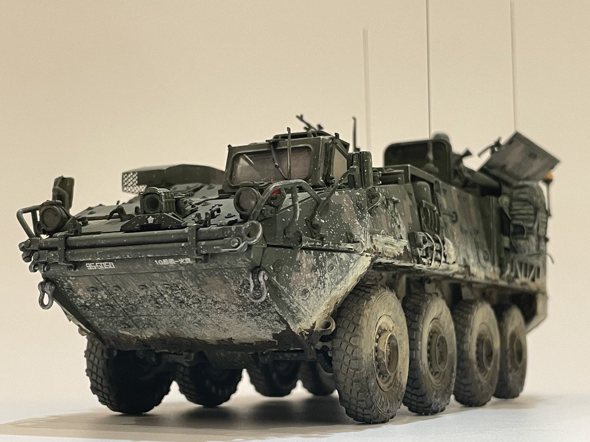 junjun_1944's tweet image. #プラモデル
#戦車
#scalemodel
25式機動120mm迫撃砲
陸自がストライカーを採用したら…?
というIFで制作しました!
パーツ大量でしたが、意外に作りやすかったです(トランペッター製)。