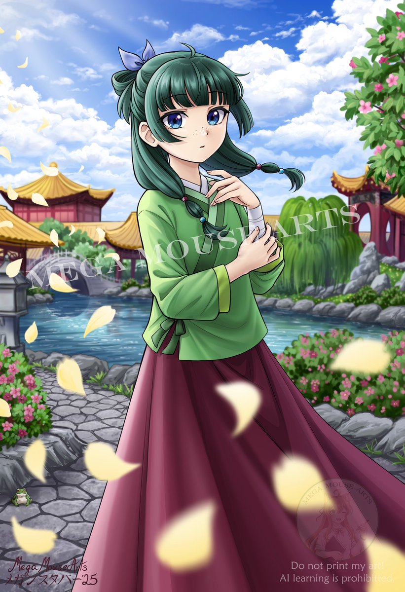 Forgot to post my finished Maomao drawing here (๑&gt;◡&lt;๑)

I loved this anime!!

#kusuriyanohitorigoto #ApothecaryDiaries #Maomao #猫猫 #薬屋のひとりごと #薬屋　#薬屋FA #イラスト