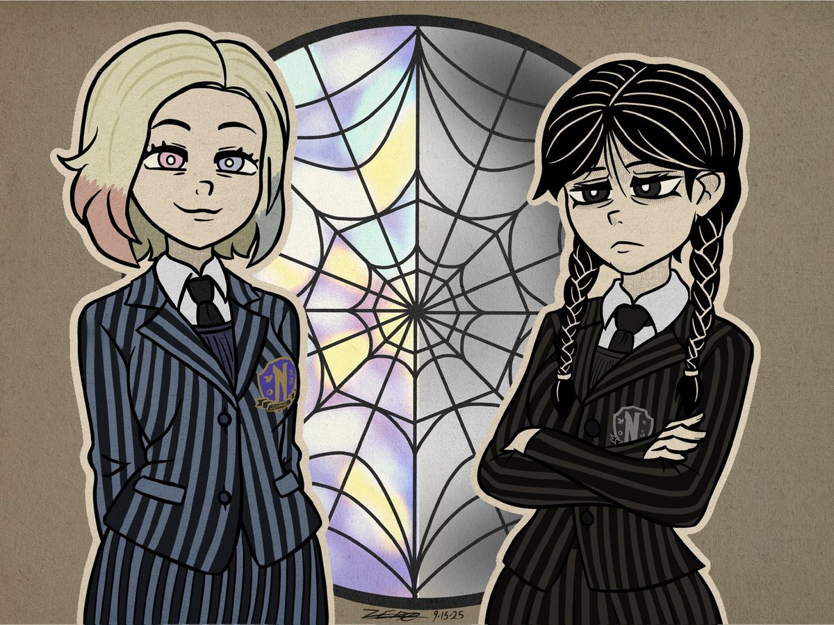 JustCallMeZero's tweet image. #wenclair #tcoal #Wednesday #thecoffinofandyandleyley 
Enid &amp;amp; Wednesday in the coffin style.