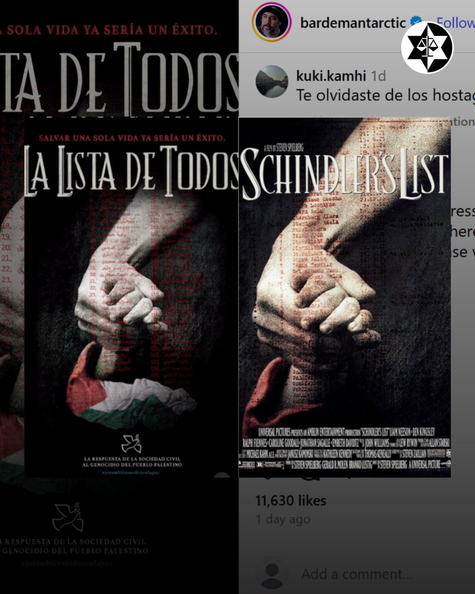 Javier Bardem has been in headlines recently: from donning a red-hand pin at the Emmy's — a symbol used by Artists4Ceasefire but which many associate with the lynching of Israelis in Ramallah — to his proposed boycott of working with Israeli filmmakers.

Now, he has shared an