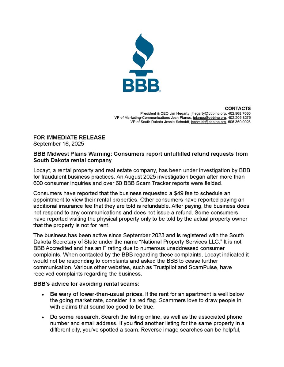 Better Business Bureau tweet media