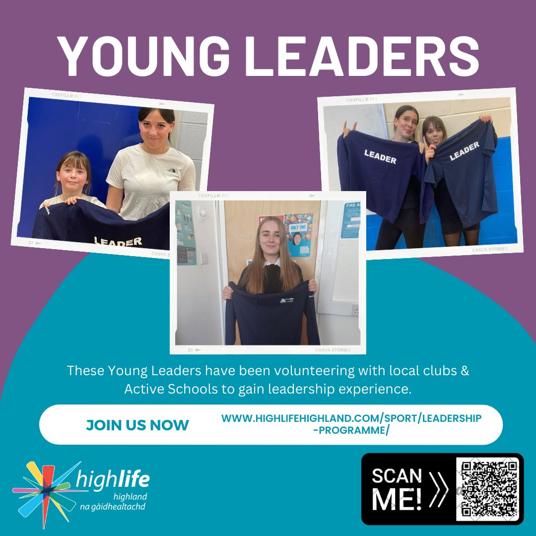 HLH Leadership Programme  

Congratulations to all of the Young Leaders who have been awarded hoodies &amp; t-shirts for their work volunteering across this term. 
📣 Aged between 12-25 and interested in getting involved?  
🔗 Find out more &amp; sign-up via our bio, or scan the QR code!