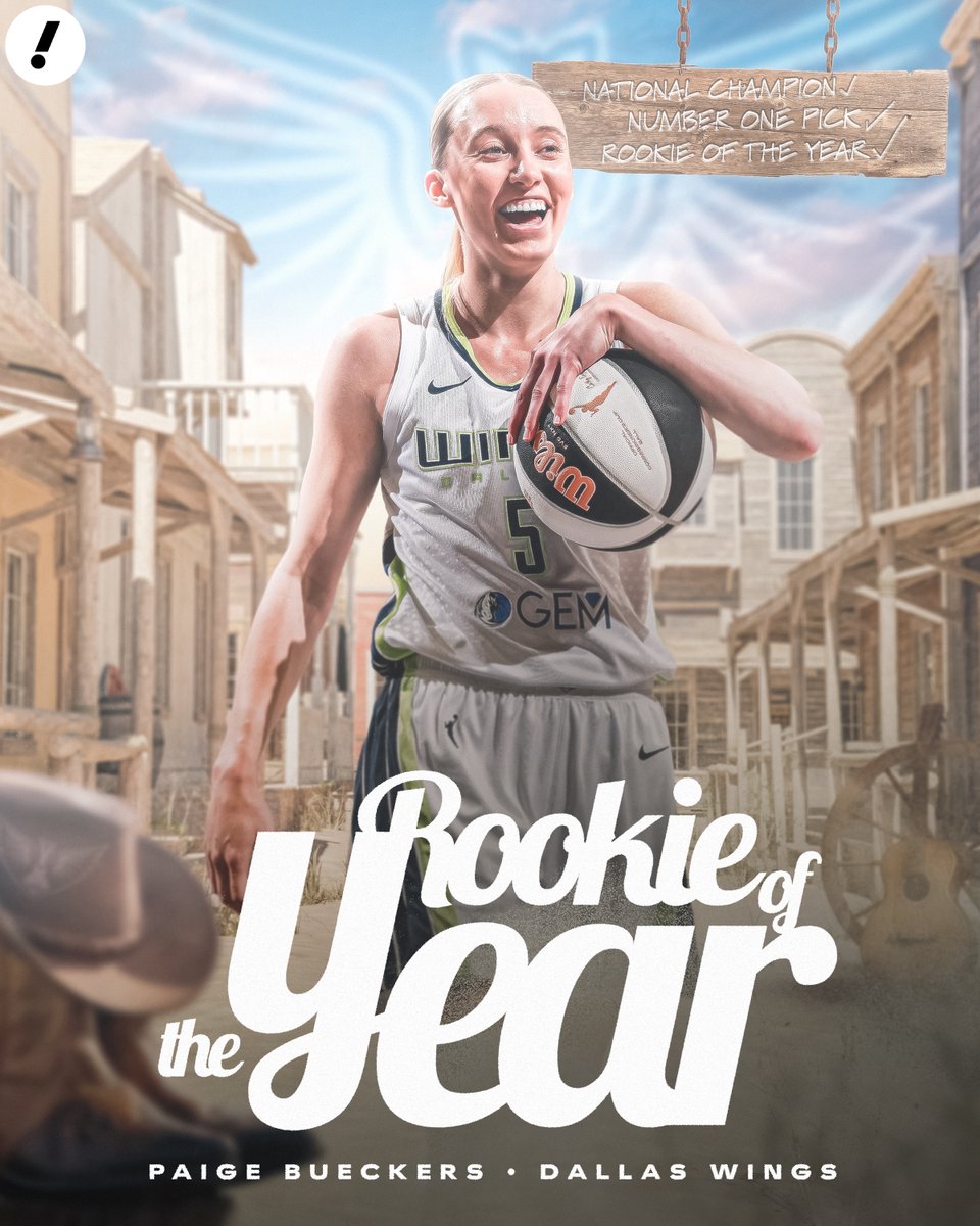 BREAKING: Dallas Wings guard Paige Bueckers has been named the 2025 WNBA Rookie of the Year 👏