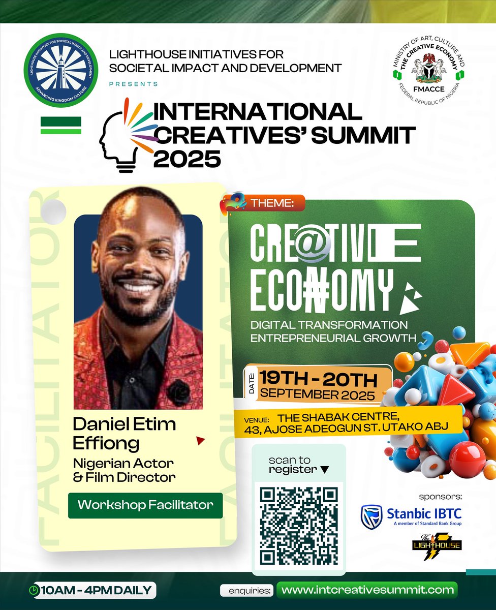 Creative summit is here!
<a href="/etimeffiong_/">Daniel</a> will be live @intl_creativesummit 2025
Don’t miss it.