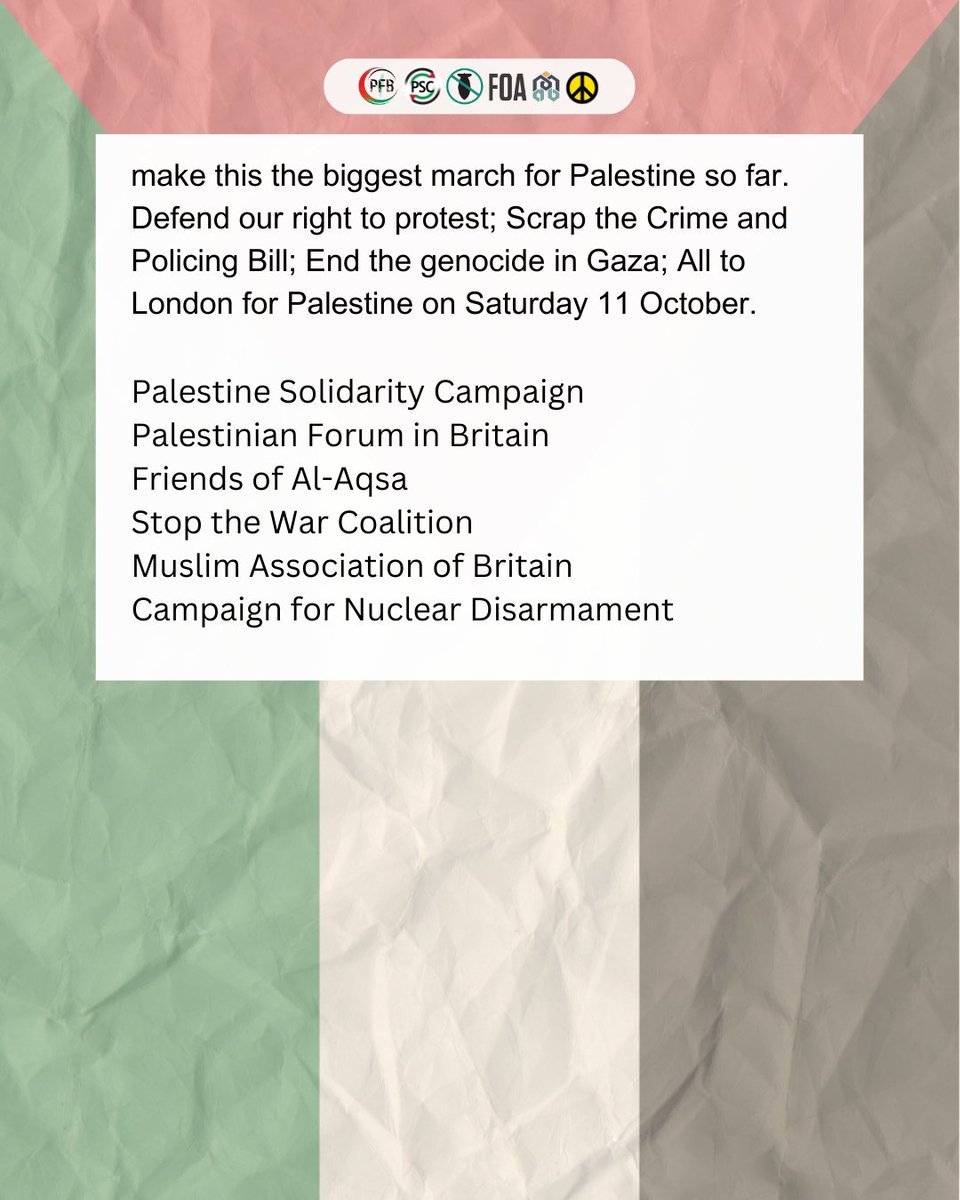 Palestine Coalition statement: Stop suppressing protest for Palestine

Read the full statement: palestinecampaign.org/stop-suppressi…