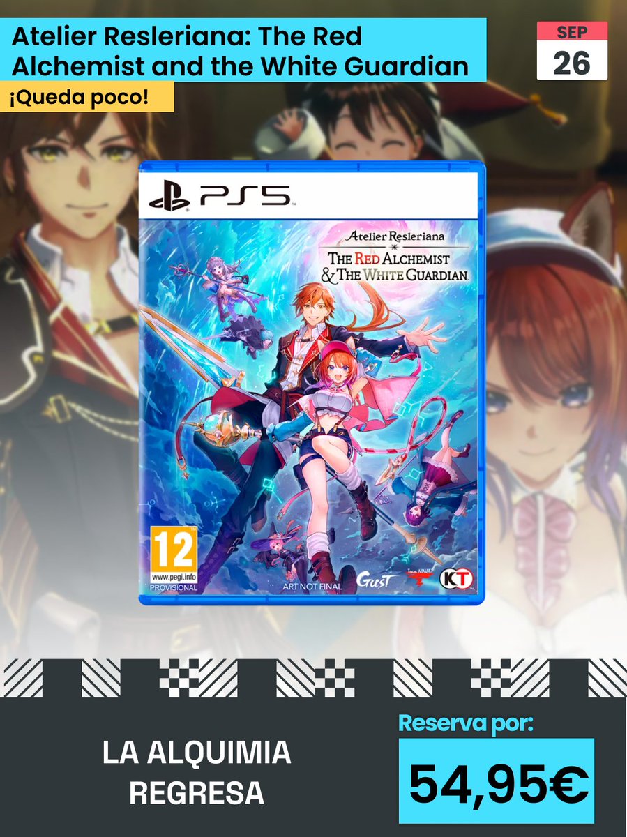 La alquimia regresa con una historia de esperanza✨

Descubre el misterio de Hallfein junto a Rias y Slade en #AtelierResleriana: The Red Alchemist and the White Guardian💧

Combates por turnos y síntesis alquímica💥

RESERVA por 54,95€➡️ tinyurl.com/yc3wdj5e