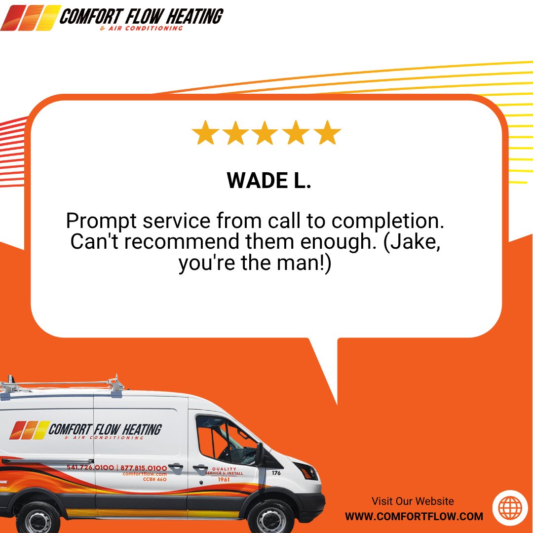 ComfortFlow's tweet image. ⭐️⭐️⭐️⭐️⭐️
Thank you for the 5 stars. If you&apos;ve had service completed by us recently that you feel like is deserving of 5 stars, please take a moment to leave us a review here: bit.ly/3P0H5Fr and you may be featured on our social!