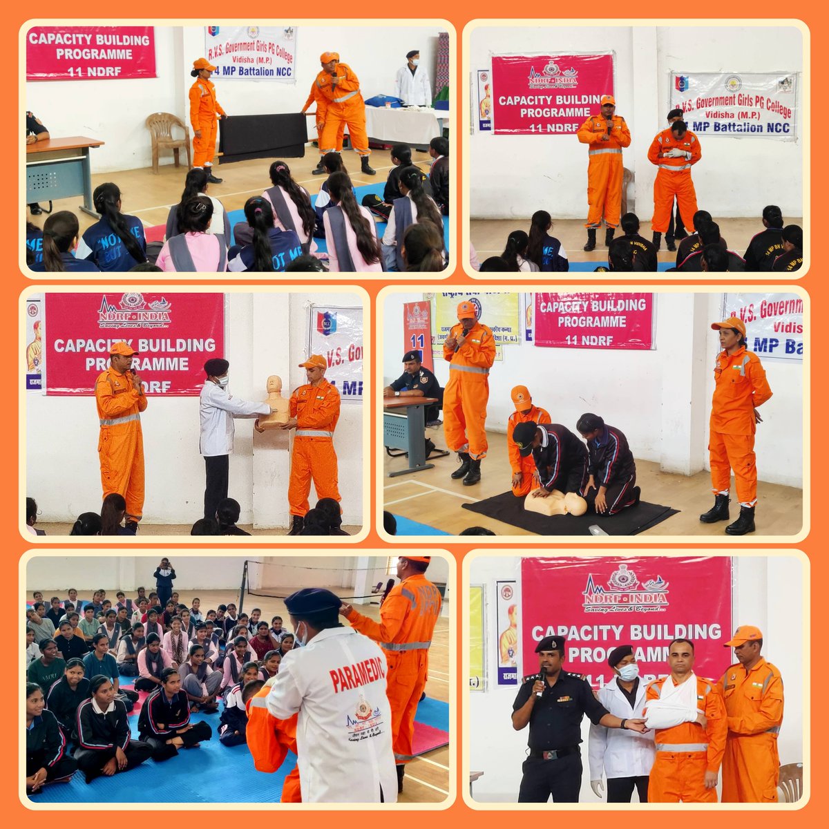 11 NDRF VARANASI. (@11ndrf) on Twitter photo #11NDRF
ЁЯФ╕Conducted Capacity Building Programme
ЁЯФ╕Venue: Government Girls PG College Vidisha (MP)
ЁЯФ╕ Participants: NCC cadets & staff
ЁЯФ╕ Let's come together for selfless efforts.
#BePrepared#BeSafe
#NDRF4UЁЯЗоЁЯЗ│
<a href="/NDRFHQ/">NDRF India I рд░рд╛рд╖реНрдЯреНрд░реАрдп рдЖрдкрджрд╛ рдореЛрдЪрди рдмрд▓ ЁЯЗоЁЯЗ│</a>
<a href="/ManojKu21690089/">Manoj Kumar Sharma</a>
<a href="/vidishadm/">Collector Vidisha</a>
<a href="/mpsdma/">MP SDMA</a> #11NDRF
ЁЯФ╕Conducted Capacity Building Programme
ЁЯФ╕Venue: Government Girls PG College Vidisha (MP)
ЁЯФ╕ Participants: NCC cadets & staff
ЁЯФ╕ Let's come together for selfless efforts.
#BePrepared#BeSafe
#NDRF4UЁЯЗоЁЯЗ│
<a href="/NDRFHQ/">NDRF India I рд░рд╛рд╖реНрдЯреНрд░реАрдп рдЖрдкрджрд╛ рдореЛрдЪрди рдмрд▓ ЁЯЗоЁЯЗ│</a>
<a href="/ManojKu21690089/">Manoj Kumar Sharma</a>
<a href="/vidishadm/">Collector Vidisha</a>
<a href="/mpsdma/">MP SDMA</a>