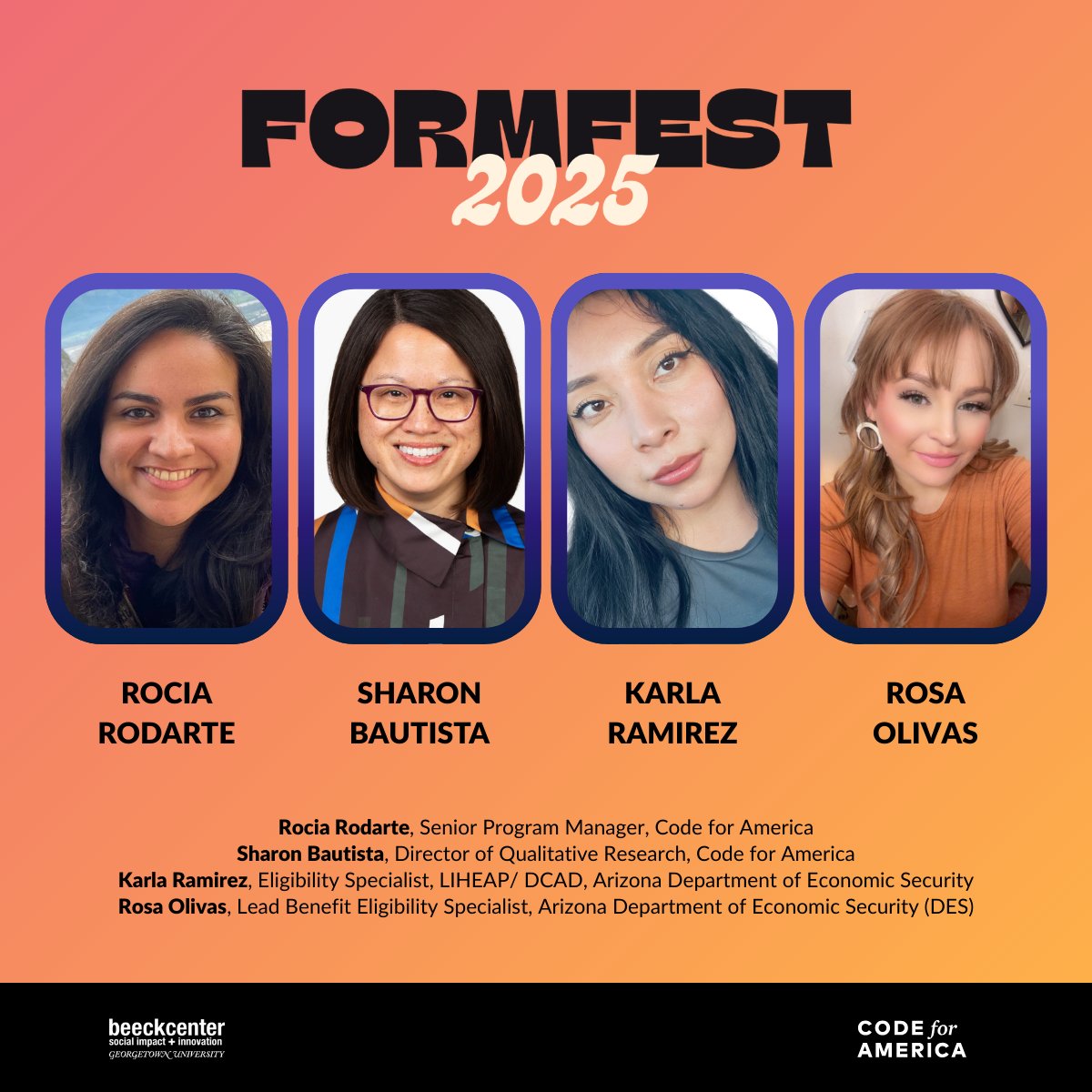 codeforamerica's tweet image. FormFest is just two weeks away! Join us on September 30 to explore the future of form design with leading experts from the field. The full schedule is out now. Learn more about these upcoming sessions and register to attend here!
events.ringcentral.com/events/formfes…
#FormFest2025
