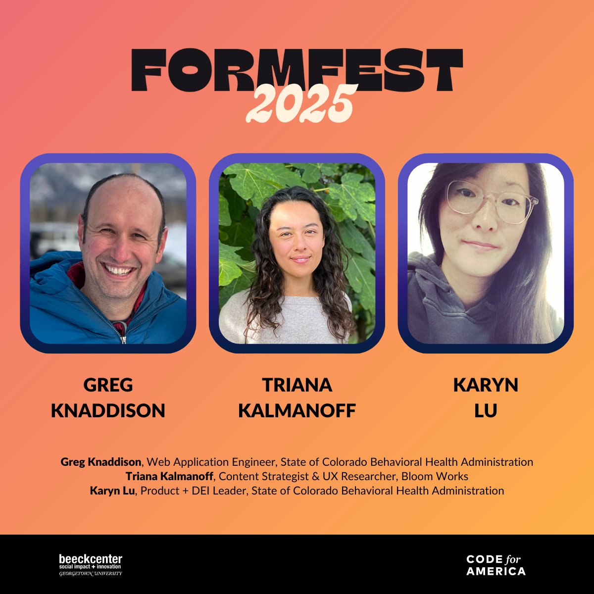codeforamerica's tweet image. FormFest is just two weeks away! Join us on September 30 to explore the future of form design with leading experts from the field. The full schedule is out now. Learn more about these upcoming sessions and register to attend here!
events.ringcentral.com/events/formfes…
#FormFest2025