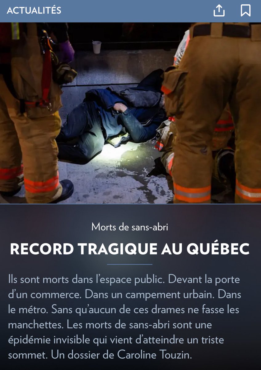 Record tragique au Québec : combien de morts faudra-t-il encore ???

En pleine pire crise du logement de notre histoire, villes et gouvernements se renvoient la responsabilité comme des enfants… et pendant ce temps, des Québécois meurent de froid, de faim et d’abandon.

On