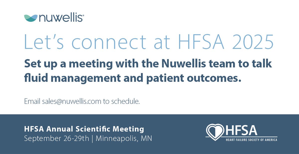 We’re excited to welcome #HFSA2025 to our home city, Minneapolis!

Let’s connect Sept 26–29 to talk about the future of heart failure care. DM or email us to set up a meeting.