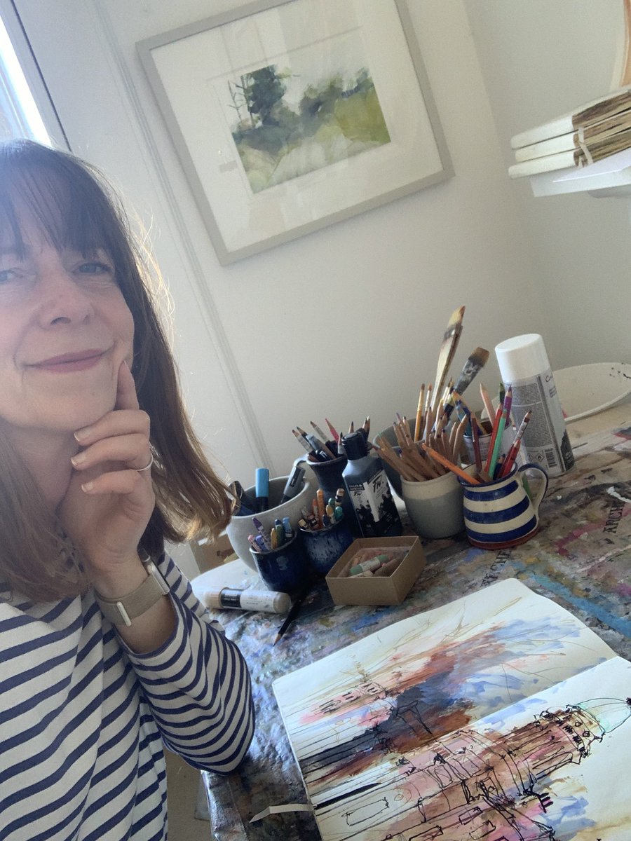 Filling sketchbooks at the moment, hoping that these will translate into new paintings soon #Edinburgh #sketchbook #mixedmedia
